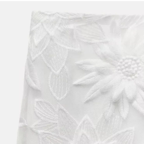 EMBROIDERED MIDI SKIRT ZW COLLECTION SIZE M - Picture 7 of 9